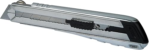 Stanley FatMax Cuttermesser PRO 0-10-820 (25 mm Klingenbreite, 210 mm Länge, extra langer, robuster Metall-Korpus für beidhändiges Schneiden, angeraute Grifffläche, inkl. 4 Abbrechklingen) - Cheap-Us