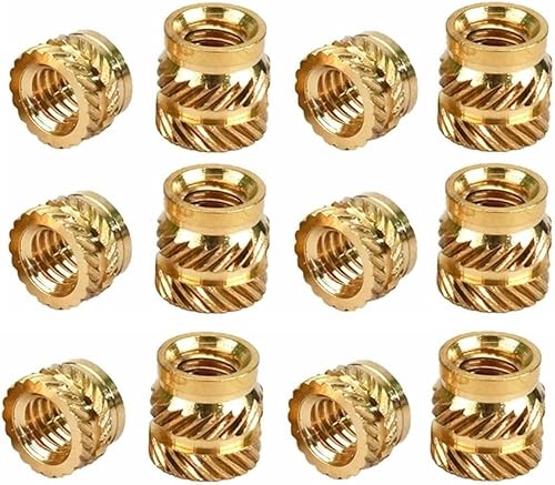 Handmutter 30 Stück M2 M2,5 M3 M4 M5 M6 Messing-Einsatzmutter, Heißschmelz-Wärme-Knurled Embed-Injection-Kupfer-Einsatzmutter, 3D-Druck, Kunststoffplatten-Muttereinsätze ( Color : 30PCS , Size : M3xL5 - Cheap-Us