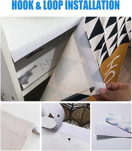 LIVEINU Tropische Blätter Schrankvorhänge für Küche, Kleiderschrank, Badezimmer, Staubdichter Vorhang für Regale, Wandpaneele, hängende Tür, Japanische Noren, Klettband Selbstklebend 100x180cm Stil 6 - Cheap-Us