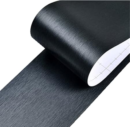 LUO YIYI Gebürstete Metall-Optik zum Abziehen und Aufkleben, PVC, selbstklebende Tapete, Bordüre, Zierleisten, Aufkleber, Haarlinie, 10 cm x 10 cm (Bronze-Gol) - Cheap-Us