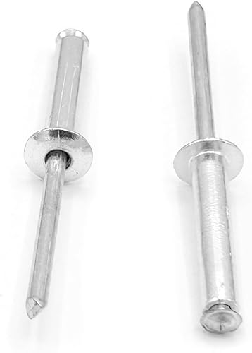 NOLDAR | Aluminium Spreiznieten. Blindnieten Größe 4,8 x 12 mm. Nieten Farbe SILBER (250 Stück) - Cheap-Us