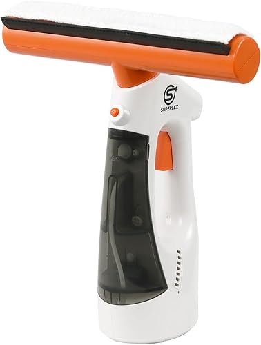 SUPERLEX Kabelloser Fenstersauger, wiederaufladbar, 3-in-1-Fensterreiniger mit Fensterabzieher, Saug- und Sprühfunktion, geeignet für Fenster, Fliesen, Spiegel und Fensterputzer - Cheap-Us