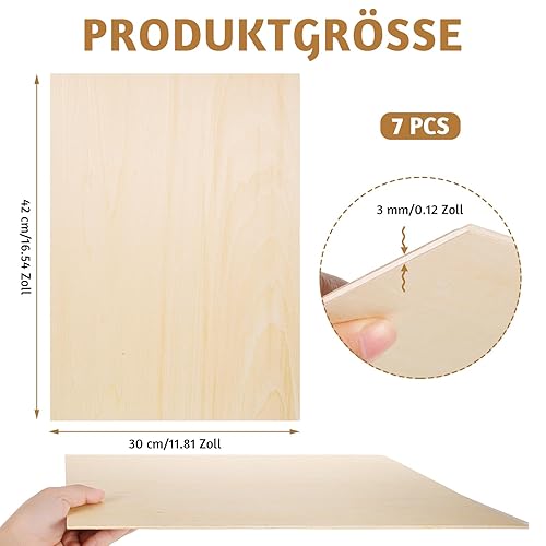 14 Stück A3 Sperrholzplatte 3mm, 42x30cm Holzplatte Bastelholz Sperrholz Lindenholz Brett Holz zum Basteln Dünne für Malen Brandmalerei Laserschnitt Bastelarbeiten - Cheap-Us