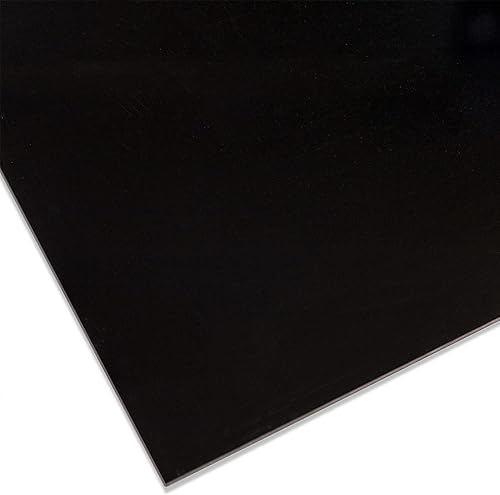 PLEXIGLAS® GS schwarz 8 mm, vielfältig nutzbares und bruchfestes Marken Acrylglas für Lichtobjekte etc., 8 mm dicke PLEXIGLAS® GS Platte in 12 x 25 cm, schwarz opak (9H01) - Cheap-Us