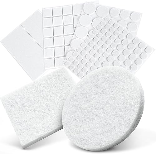 STARKL® Filzgleiter selbstklebend 151 Stück (Grau) I 4mm Dicke Filzgleiter für Stühle I Möbelgleiter Filz selbstklebend I Möbelgleiter aus hochwertigem Nadelfilz I Stuhlgleiter I Klebefilz - Cheap-Us