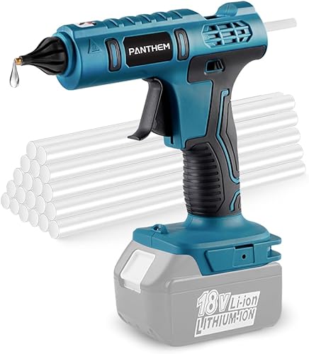 Akku Klebepistole kompatibel mit Makita 18V Lithium-Akku mit 20x Klebestifte, Heißklebepistole Kabellos Aufheizung Akku-Klebepistole für DIY, Handwerk und Schnelle Reparaturen (ohne Akku) - Cheap-Us