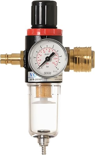 Steck-Druckminderer mit Partikelfilter und Wasserabscheider inkl. halbautomatischen Entwässerung von IMPLOTEX - Cheap-Us