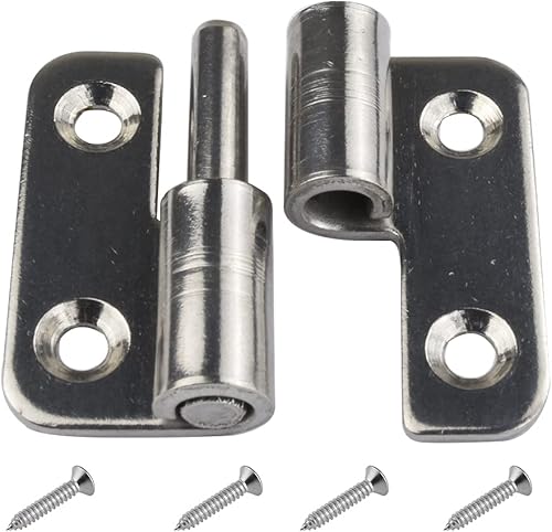 6er-Pack abnehmbares Scharnier 1,5 Zoll 37 x 33 mm kleine Gleitgelenk-Fahnenscharniere abnehmbare Türscharniere 304 Edelstahl Linkshänder (Linkshänder 1.5inch) - Cheap-Us