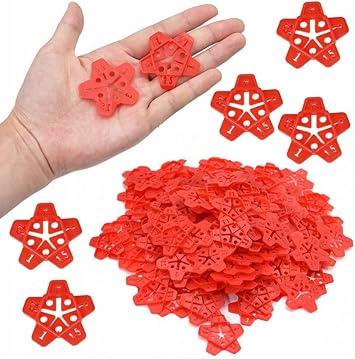 5 in 1 Fugen - Stern Fugenabstandshalter 100 Stück - Kreuze für 1mm bis 3mm Fugen I Leichtes Fliesen-Legen mit professioneller Fliesen Verlegehilfe - Cheap-Us