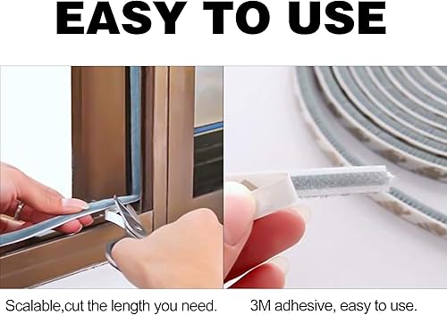 Bürstendichtung Türdichtung Selbstklebend 9 mm(B) x 23mm(D) x6M(L), Türbodendichtung Insektenschutz, Dichtungsbürste für Tür, Fenster, Kleiderschränk,Zugluftstopper für Türen - Cheap-Us