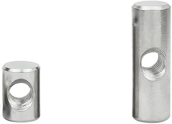 LXURY Zylindermutternschrauben M4 M5 M6 304 Edelstahl Zylinderstift Dübel Kreuzloch Hammer eingebettete Mutter for Holzmöbel (Size : OD10 M6x25(3PCS)) - Cheap-Us