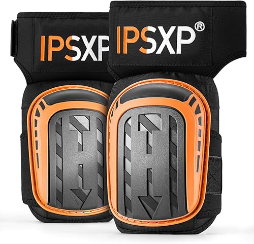 IPSXP Knieschoner Arbeiten, Robuste Schaum-Polsterung, Bequemes Gel-Polster, Strapazierfähigen Doppelriemen, Kniepolster für BAU-, Gartenarbeit, Verstellbar - Cheap-Us