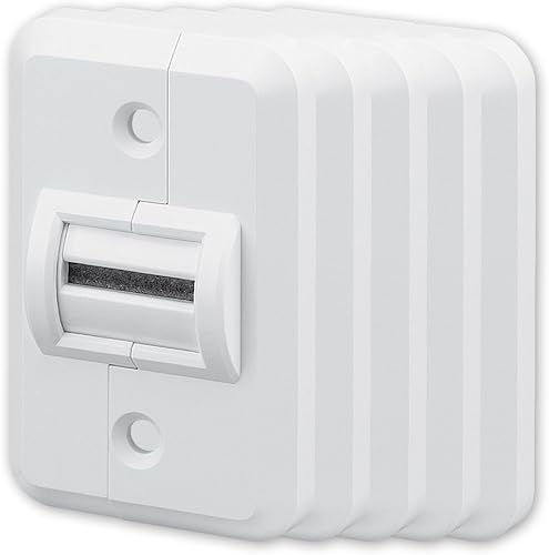 Set: 5 x Energiespar Gurtführung, Bürstendichtung, Einlauf, Nachrüsten, bis 23 mm Breite Rolladengurt, Farbe: weiß, Montage ohne Gurtausbau, Großer Energieeinspareffekt, von EVEROXX® - Cheap-Us
