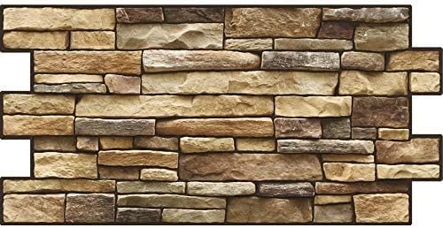 Wandpaneele aus PVC, 3D, dekorative, dekorativ, fulvous, (12 Stück / 5,4 m²) - Cheap-Us