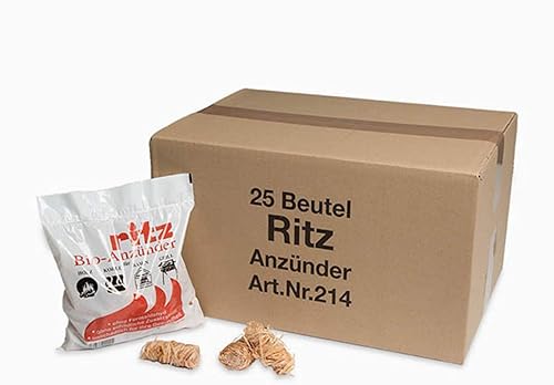 Ritz Bio Anzünder 325 Stück | Kaminanzünder | Holzanzünder | Grillanzünder | Brennholzanzünder | Holzkohle | Briketts | Kaminholz - Cheap-Us