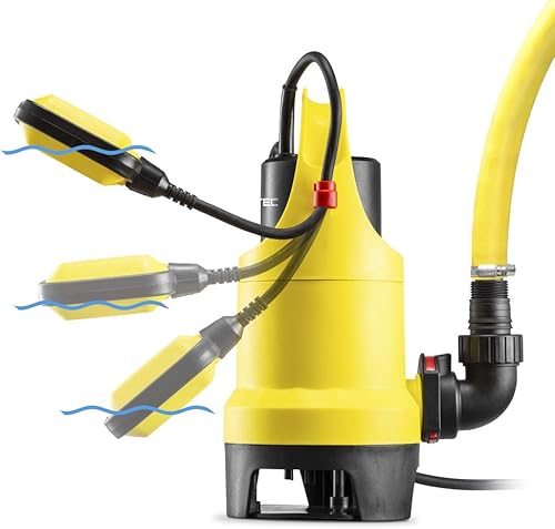 TROTEC Tauchpumpe TWP 7536 E – Pumpe für Schmutzwasser – Fördermenge 12500 l/h, Leistung 750 Watt, Eintauchtiefe max. 7 m, Trockenlaufschutz, IPX8 - Cheap-Us