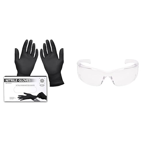 Ritter Premium Nitrilhandschuhe schwarz 100 Stück - Einweghandschuhe latexfrei - Einmalhandschuhe nitril puderfrei - Black Nitrile Gloves - Größe M - Cheap-Us