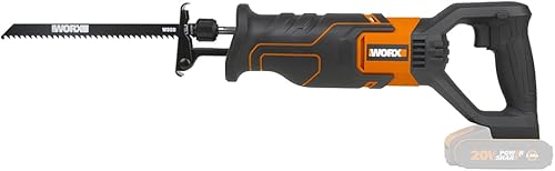 WORX WX500.9 Akku-Säbelsäge 20V, leistungsstarke Säbelsäge mit ergonomischem Design, variable Geschwindigkeit (inkl. Holz- & Metallsägeblatt, ohne Akku & Ladegerät) - Cheap-Us