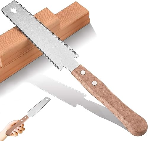 Japansäge Handsäge: Molbory Holzsäge 150mm Zweischneidig Zugsäge mit Ergonomischem Holzgriff, Japanische Säge, Handsäge Holz, Leichte Zugsäge für Feinschnitte Hart- und Weichholz, DIY - Cheap-Us
