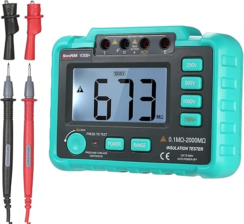 VISLONE VC60B+ LCD Digital Insulation Resistance Tester Megohm Meter Megohmmeter DC250V/500V/1000V AC750V - Cheap-Us