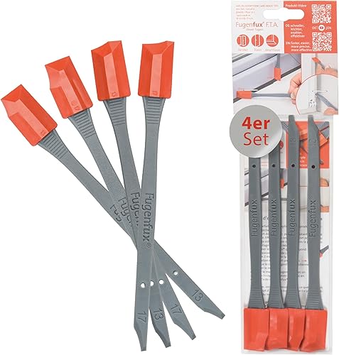 FUGENFUX® F.T.A. Silikon Abzieher und Fugenglätter für Fenster, Türen, Anschlüsse. Für flache, breite Fugen paarweise in Grösse 13 mm und 17mm mit der Revolutionären Zauberspitze - Cheap-Us