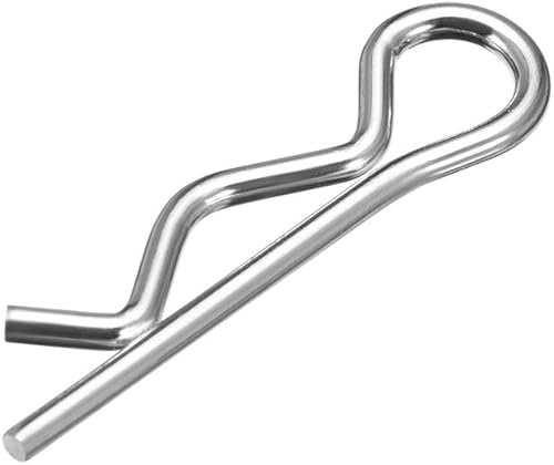 sourcing map 50 Stück Clip Stecknadeln R Förmiger Federstecker 1.8mm Draht Kohlenstoffstahl 35 mm Länge Anhänger Traktor Mäher Verschluss Hardware Silber Ton - Cheap-Us