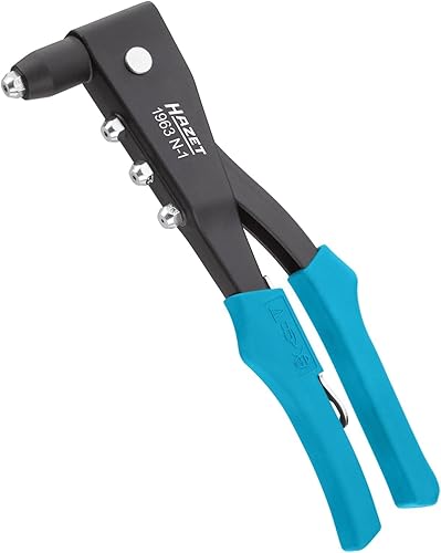 HAZET Handnietzange 1963N-1 I für Blindnieten von 3,2-5 mm, automatische Fixierung der Niete, mit geränderten Mundstücken I für sichere und schnelle Nietverbindung - Cheap-Us