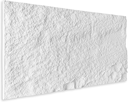 HEXIM Steinoptik Felsen Platten 120x60cm PU Wandverkleidung 0,73qm 3D Paneele Bruchstein Dekor Wandpaneele Wanddeko Steinplatte Felswand Wohnzimmer Innenwand grau (A002-04 Grey) - Cheap-Us