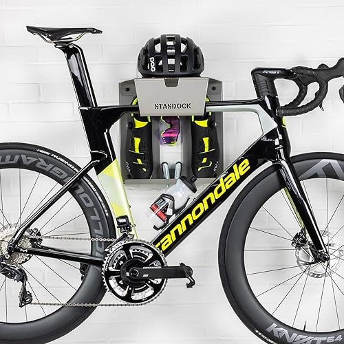 Stasdock Fahrrad Wandhalterung - Rennrad Halterung Wand Träger Fahrradträger für Zuhause - Fahrradwandhalter auch für Helm Patronen und Schuhen - Cheap-Us
