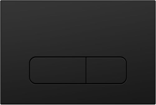 Wunderbad Drückerplatte Schwarz Matt kompatibel mit Geberit Duofix Sigma/Delta, Betätigungsplatte für 2-Mengen-Spülung - Cheap-Us