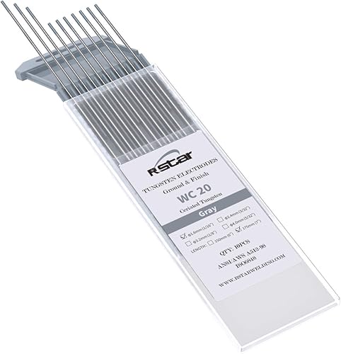 Rstar WIG-Schweißelektrode aus Cerium, Wolfram, 0,6 x 17,8 cm, Grau, WC20, 10 Stück - Cheap-Us