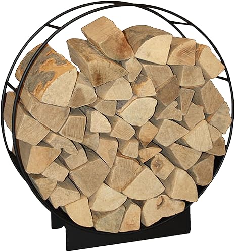 HARK Design Kamin Holzwiege Holzkorb Holzlege schwarz 50 cm - Cheap-Us