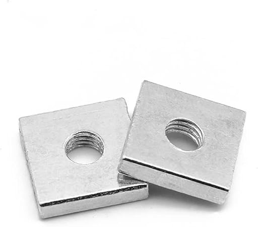 LXURY 20 Stück Vierkantmutter M3 M4 M5 M6 Kohlenstoffstahl verzinkt verzinkt dünner Vierkantblock kompatibel mit Prusa MK3 DIN562 (Color : 20pcs, Size : M5x12x12x4mm) - Cheap-Us