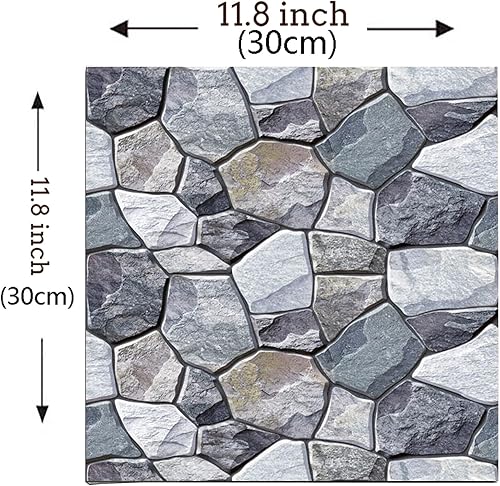 JIATUMEIMAOYI 10 Stück 30x 30cm 3D Wandpaneele Selbstklebend PVC Wandaufkleber Wasserdicht Wandtapete,Wall Panel für Wohnzimmer,Schlafzimmer,Küche,Wandverkleidung (Steinwand) - Cheap-Us