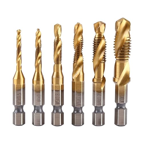 6 stücke Maschinengewindebohrer Set Titan Spiralnut Bohrer Gewindebohrer Metrisch M3 M4 M5 M6 M8 M10 Gewindeschneidwerkzeug - Cheap-Us