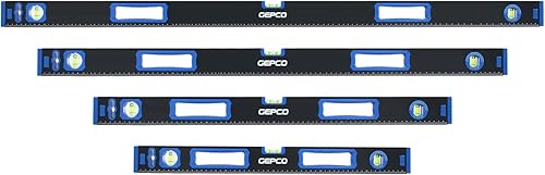 Profi Wasserwaagen Set 4-tlg Aluminium 3 Libellen 60 + 80 + 120 + 200 cm Richtwaage Lineal Magnetisch 2 Griffe Messwaage Bauwaage Messtoleranz: 0,5mm/m - Cheap-Us