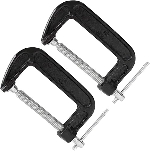 4 Zoll C-Clamp Set, Heavy Duty Stahl C-Clamp Industrielle Stärke C-Clamps für Holzbearbeitung, Schweißen und Bau (2 Stück) - Cheap-Us