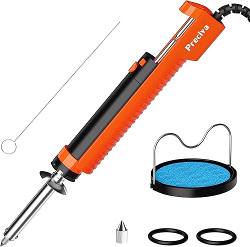 Entlötpumpe, Preciva Entlötkolben Lötkolben Lötabsauger mit 1.0mm und 1.2mm Entlötdüsen - Cheap-Us