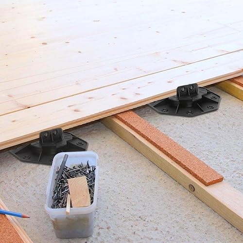 Ansobea Stelzlager Höhenverstellbar 50 Stück, Terrassenlager 18-30mm Stelzenlager Terrasse Verstellbar,Plattenlager Stelzlager für Terrassenplatten und Unterkonstruktion Holz WPC - Cheap-Us