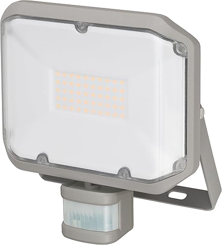 Brennenstuhl LED Strahler AL 2050 mit PIR (20W, 2080lm, 3000K, IP44, LED Fluter zur Wandmontage mit Bewegungsmelder) - Cheap-Us