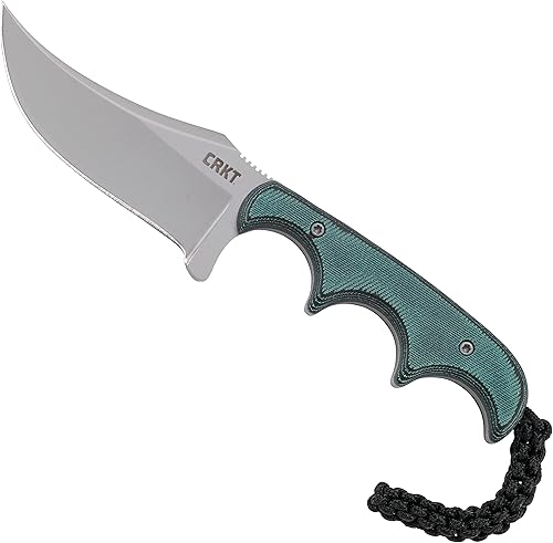 CRKT Minimalistisches persisches Kompaktmesser mit fester Klinge: Outdoor, Klinge mit glatter Kante, Griff aus Kunstharz, Nylonscheide, 2379 - Cheap-Us