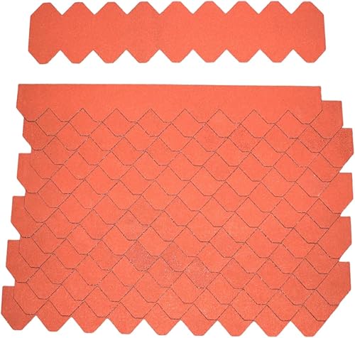 Manufaktur Martinshof Mini Dachschindeln Schiefer (55 mm) - Set - Rot 23.426 Dachschindel 0,55 m² - Cheap-Us