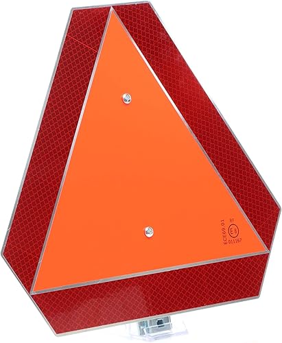 Wiltec reflektierende Warntafel für langsame Fahrzeuge bis 40 km/h, dreieckiges Warnschild aus Aluminium - Cheap-Us