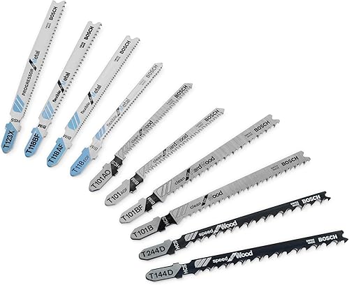 Bosch Professional 10tlg. Stichsägeblatt Set Basic for Wood and Metal (für Holz und Metall, Zubehör Stichsäge) - Cheap-Us