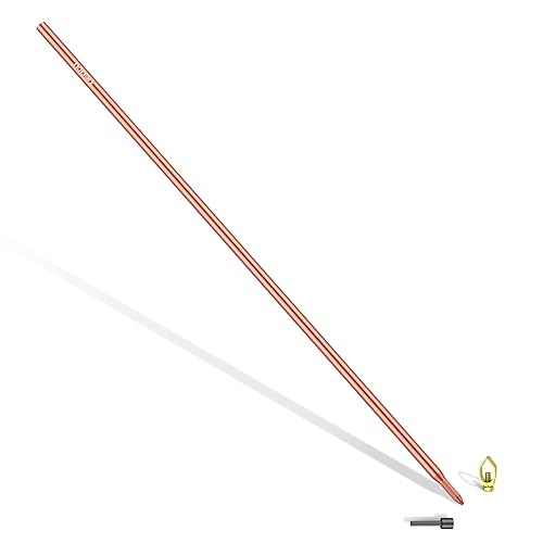 Nucraft Tiefenerder Erder Erdung Staberder Ø20mm Kohlenstoffstahl，0.2MM Rotkupfer Beschichtung mit Klemme SET 1M 3M 4M Zusammensetzung (SET 3M Ø20 3x1000mm) - Cheap-Us