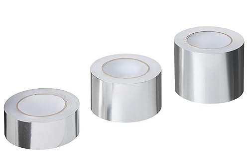 PROFIVENT.DE Aluminium Klebeband Hitzebeständiges Wasserdichtes Alu Klebeband zum Reparieren von Metalloberflächen Metallklebeband UV Aluband Dampfsperre Klebeband 45m (96mm/45m) - Cheap-Us