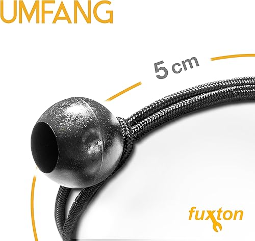 fuxton 25 TÜV zertifizierte Spanngummi mit Kugel (schwarz 21 cm) für Zelte, Planen, Plakate. Planenspanner, Expanderschlingen, Planenhalter, Planengummi, Gummispanner, Zeltgummi - Cheap-Us