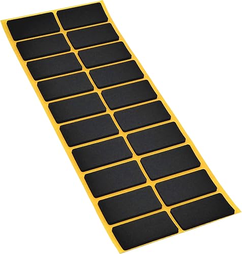 Adsamm® / 20 x Selbstklebende Antirutsch Pads aus EPDM Zellkautschuk / 20x40 mm/Schwarz/Rechteckig / 2.5 mm Starke Anti-Rutsch-Gleiter - Cheap-Us