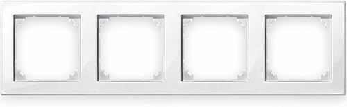 Schneider Electric Merten 478419 M-SMART Rahmen für Steckdosen und Schalter 4-fach, polarweiß glänzend - Cheap-Us