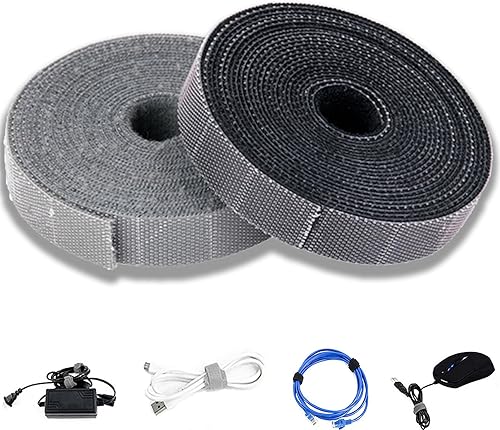 YUDANSI 10m Verstellbare Kabelbänder, 1,5 cm breit freie Schnittlänge wiederverwendbare Kabelbinder, Drahtmanagement Befestigung Kabel-Organizer für Datenkabel, PC-Kabel - Cheap-Us